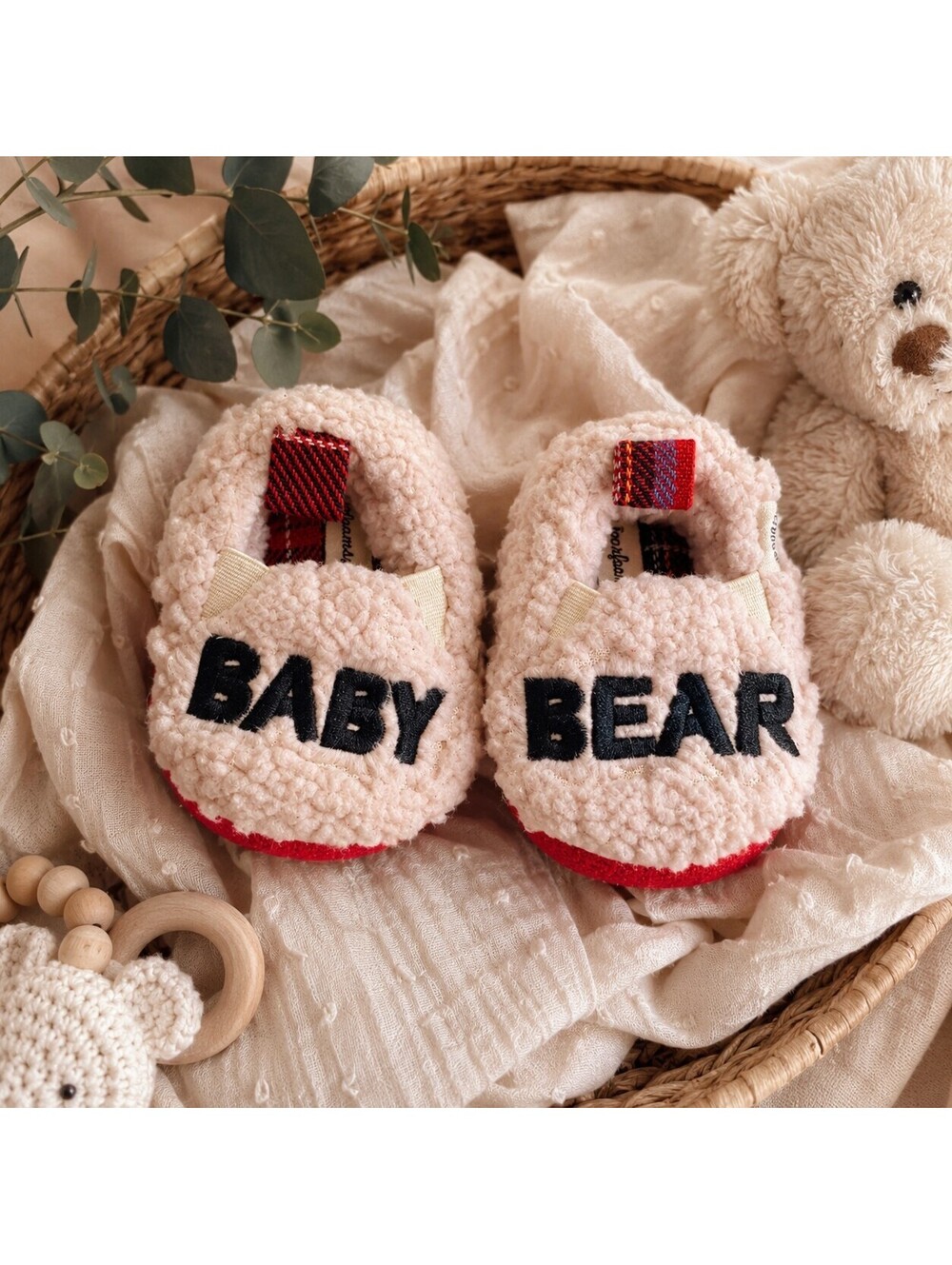 Dearfoams Baby Bear Plush Slippers 6-9 Months NWT Faux Sherpa Memory Foam...